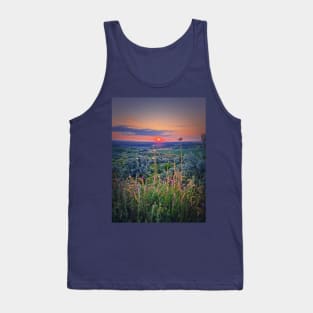 sunset scene over valley Tank Top